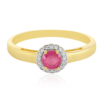 Anillo en plata con Zafiro rosa de Madagascar