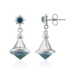 Pendientes en plata con Topacio azul cielo (Remy Rotenier)