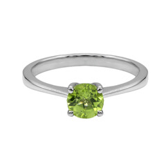 Anillo en plata con Peridoto