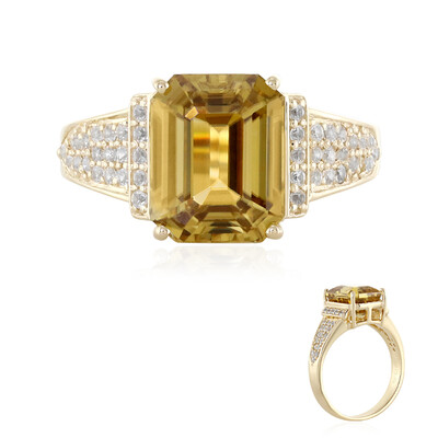 Anillo en oro con Zircón amarillo (Adela Gold)