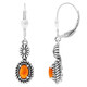 Pendientes en plata con Ostra espinosa naranja (Desert Chic)