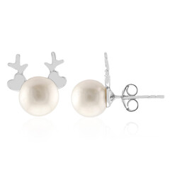 Pendientes en plata con Perla blanca Freshwater