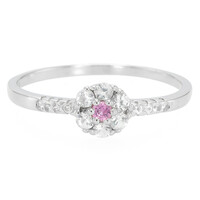 Anillo en plata con Zafiro de Ceilán rosa