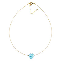 Collar en acero inoxidable con Larimar