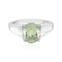 Anillo en plata con Amatista verde