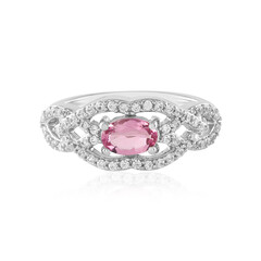 Anillo en plata con Turmalina rosa de Nigeria