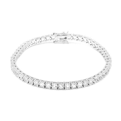 Brazalete en plata con Topacio blanco