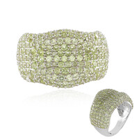 Anillo en plata con Peridoto (de Melo)