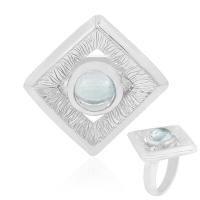 Anillo en plata con Topacio azul cielo (MONOSONO COLLECTION)