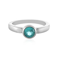 Anillo en plata con Apatita azul