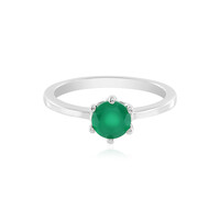 Anillo en plata con Ónix verde