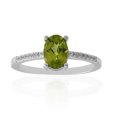 Anillo en plata con Peridoto de Birmania