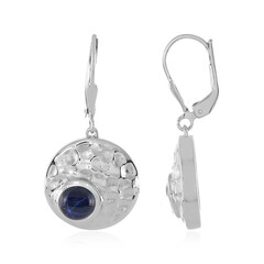 Pendientes en plata con Zafiro estrella azul