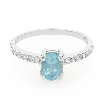 Anillo en plata con Apatita azul