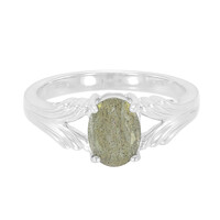 Anillo en plata con Labradorita