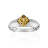 Anillo en plata con Zircón amarillo