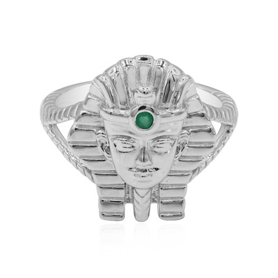 Anillo en plata con Esmeralda de Brasil