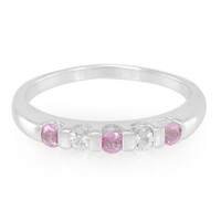 Anillo en plata con Zafiro de Ceilán rosa