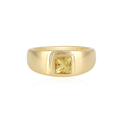 Anillo en plata con Berilo amarillo