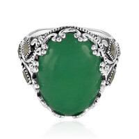 Anillo en plata con Ágata verde (Annette classic)