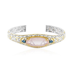 Brazalete en plata con Cuarzo rosa (Gems en Vogue)