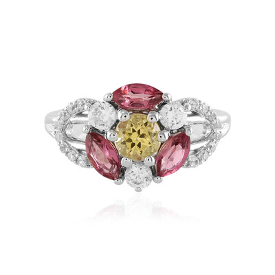 Anillo en plata con Turmalina rosa de Nigeria