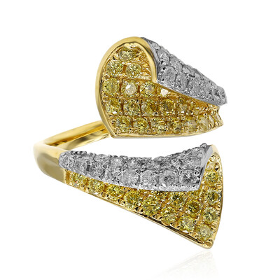 Anillo en oro con Diamante amarillo SI2 (CIRARI)