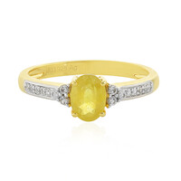 Anillo en plata con Zafiro amarillo de Madagascar