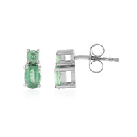 Pendientes en plata con Cianita menta