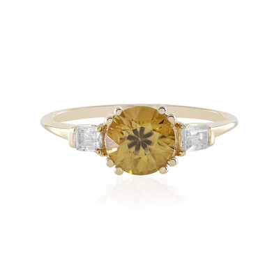 Anillo en oro con Zircón amarillo