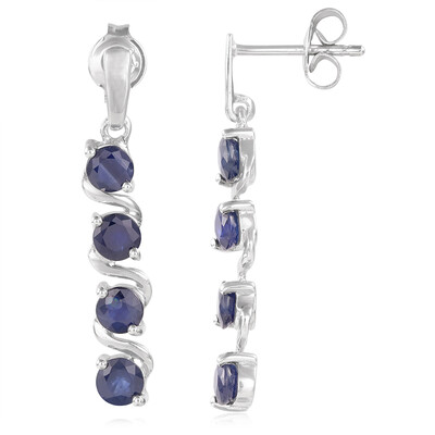 Pendientes en plata con Zafiro azul