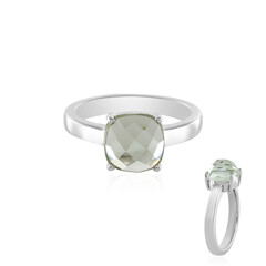 Anillo en plata con Amatista verde