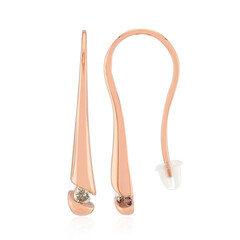 Pendientes en oro con Diamante rosa de Francia de Argyle SI1