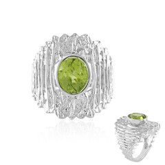 Anillo en plata con Peridoto (de Melo)