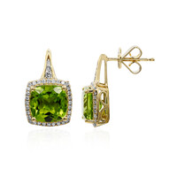 Pendientes en oro con Peridoto de Dashihe (CIRARI)