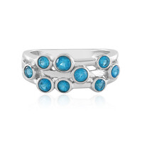 Anillo en plata con Apatita azul neón