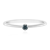 Anillo en plata con Diamante azul I3