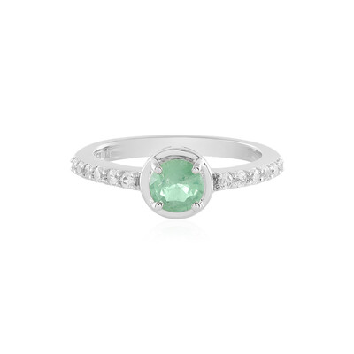 Anillo en plata con Cianita menta