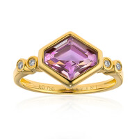 Anillo en oro con Diáspora rosa (AMAYANI)