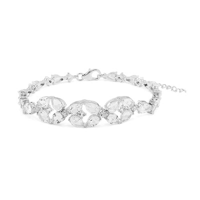 Brazalete en plata con Topacio blanco