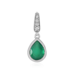 Colgante en plata con Ónix verde