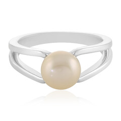 Anillo en plata con Perla blanca Freshwater