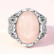 Anillo en plata con Cuarzo rosa (Annette classic)