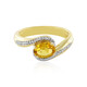 Anillo en plata con Berilo amarillo