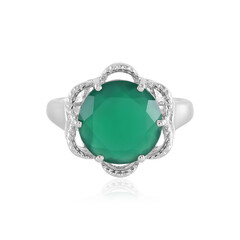 Anillo en plata con Ónix verde