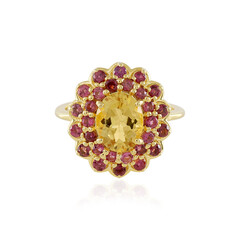 Anillo en plata con Berilo amarillo