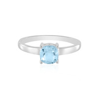 Anillo en plata con Topacio azul cielo