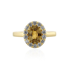 Anillo en plata con Zircón amarillo