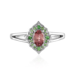 Anillo en plata con Turmalina rosa de Nigeria