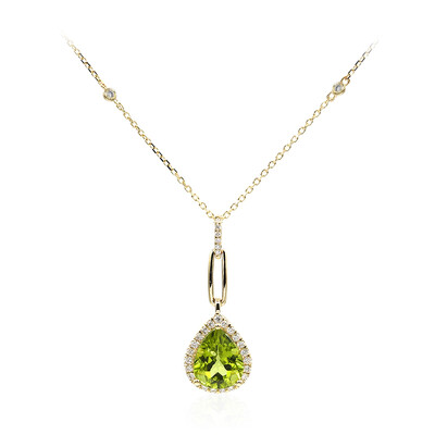 Collar en oro con Peridoto de Dashihe (CIRARI)